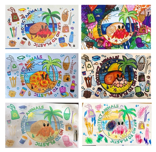 A few of the highly commended entries from our SPCA Kids' Protect Animals Colouring Competition